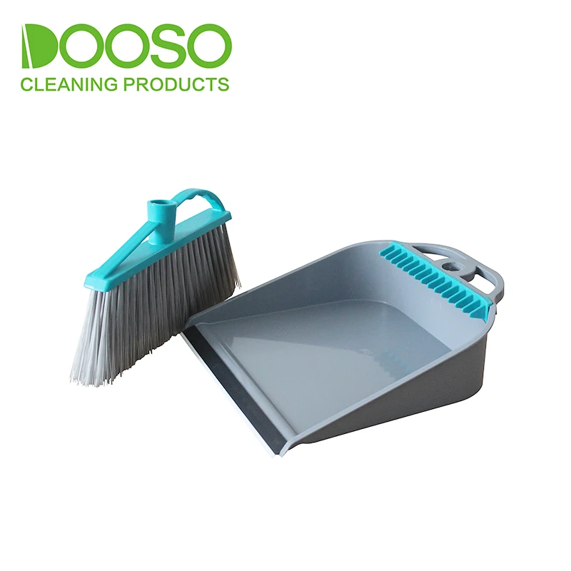 Modern Broom and Dustpan Set Heavy Duty for Home with Long Adjustable Handle Broom with Dust Pan