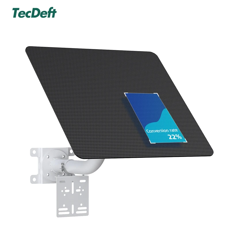 TecDeft ультратонкая безрамочная солнечная панель с высокой скоростью преобразования монокристаллического кремния для солнечной камеры наблюдения