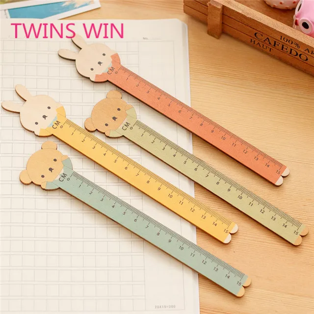 Милые канцелярские принадлежности в Корейском стиле новинка 2020 инновационная оригинальная креативная длинная прямая Линейка для рисования виде милых животных с логотипом
