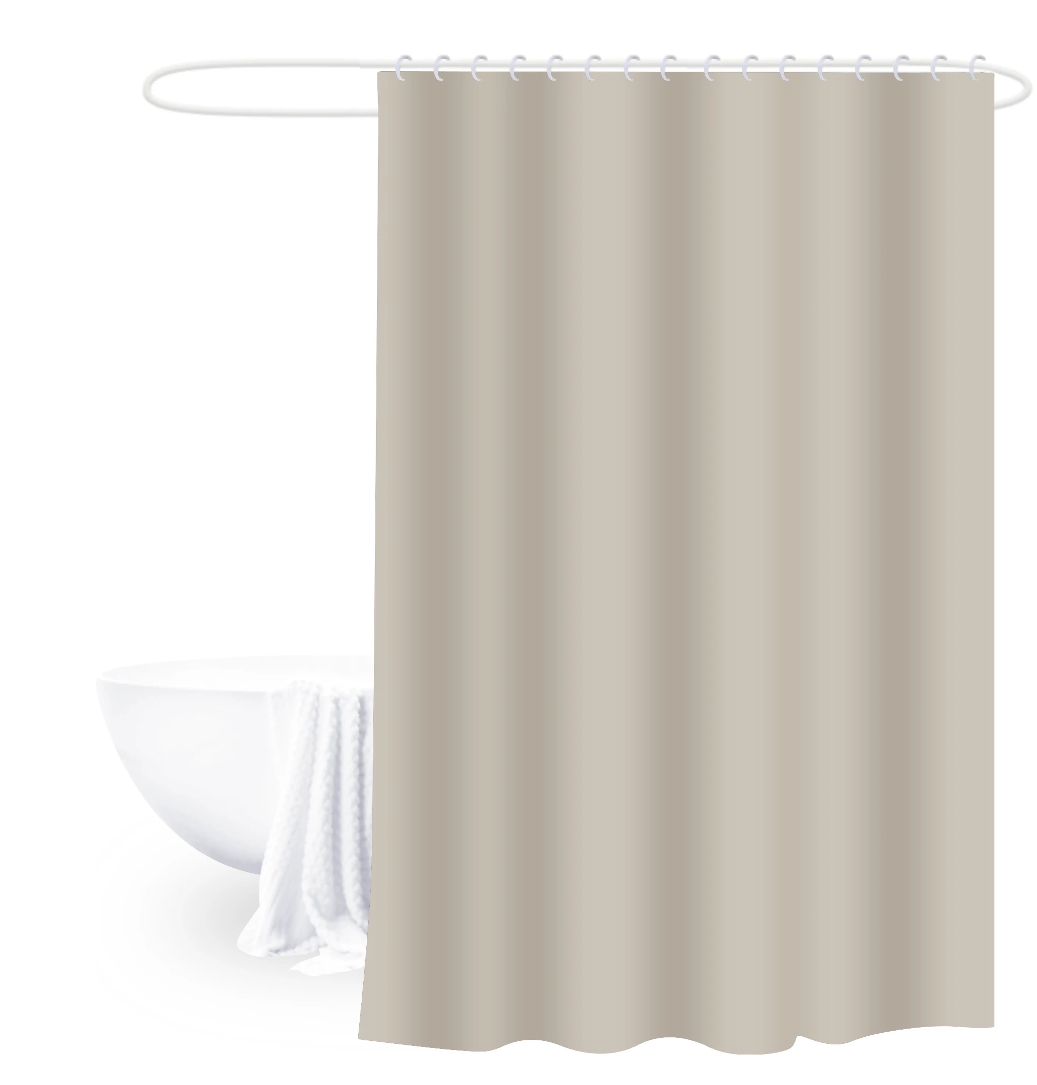 Low MOQ Bathroom Curtain Liner 180*180 CM  PEVA Plastic Single Water-proof Shower Curtain