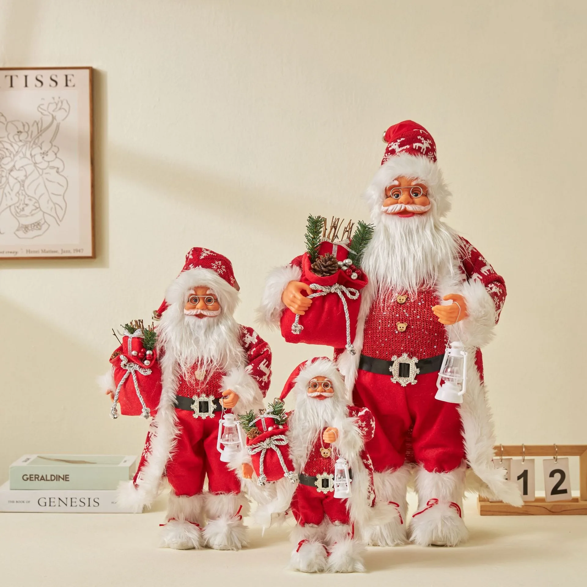 Santa Claus New Product 30/45/60cm Christmas Doll Ornament Standing Doll Christmas Decorations