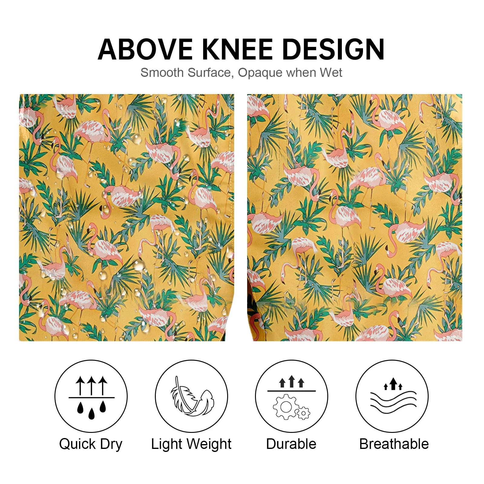 2022 Summer Mens Swimwear Quick Dry Beach male shorts For Men Swim Trunks Swim Board Shorts Hawaiian Flamingo Shorts ST-ANM01