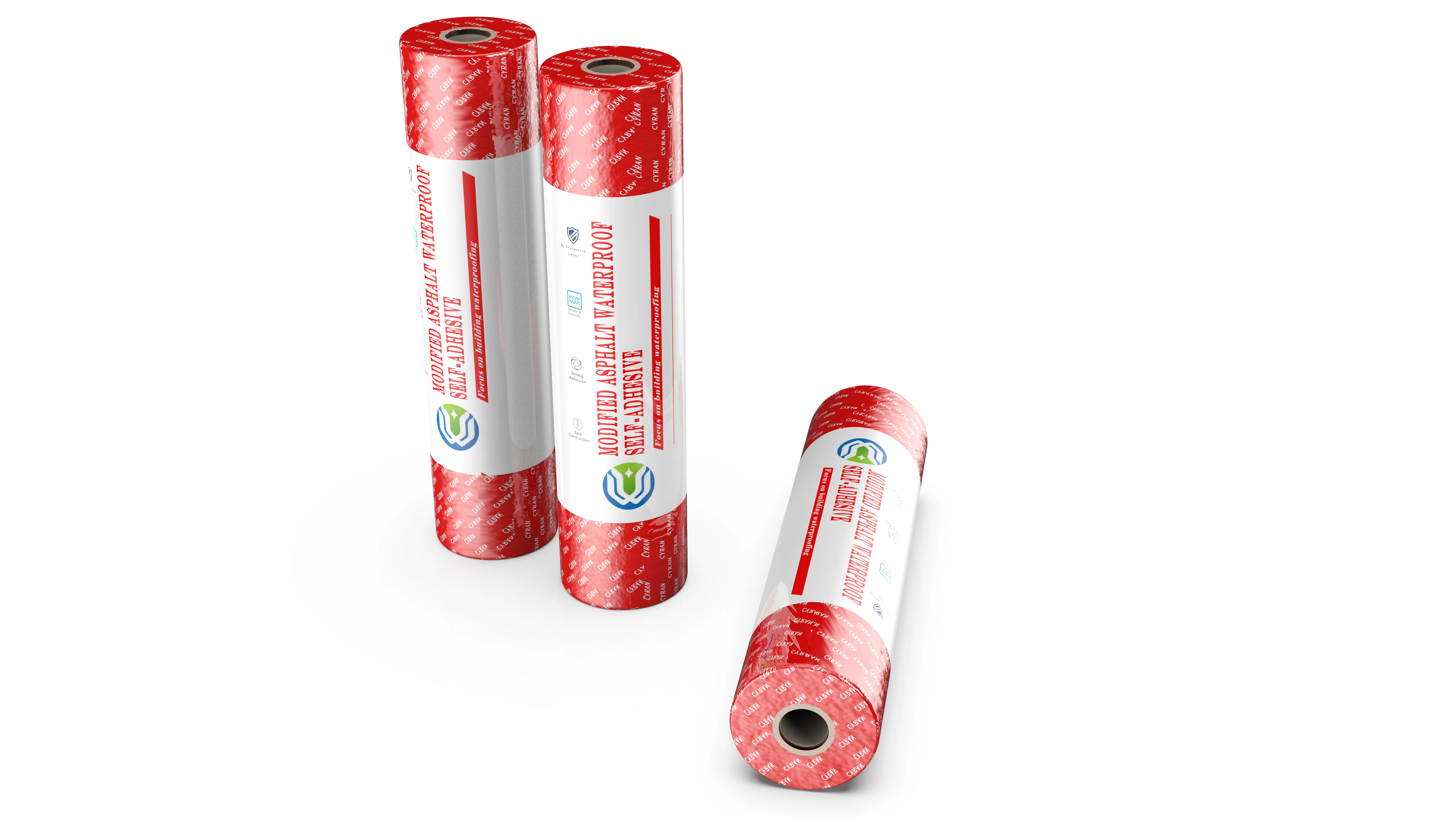 Factory Direct Sale Colorful Self-Adhesive Waterproof Membrane for steel metal resin ceramic tiles roof renovation