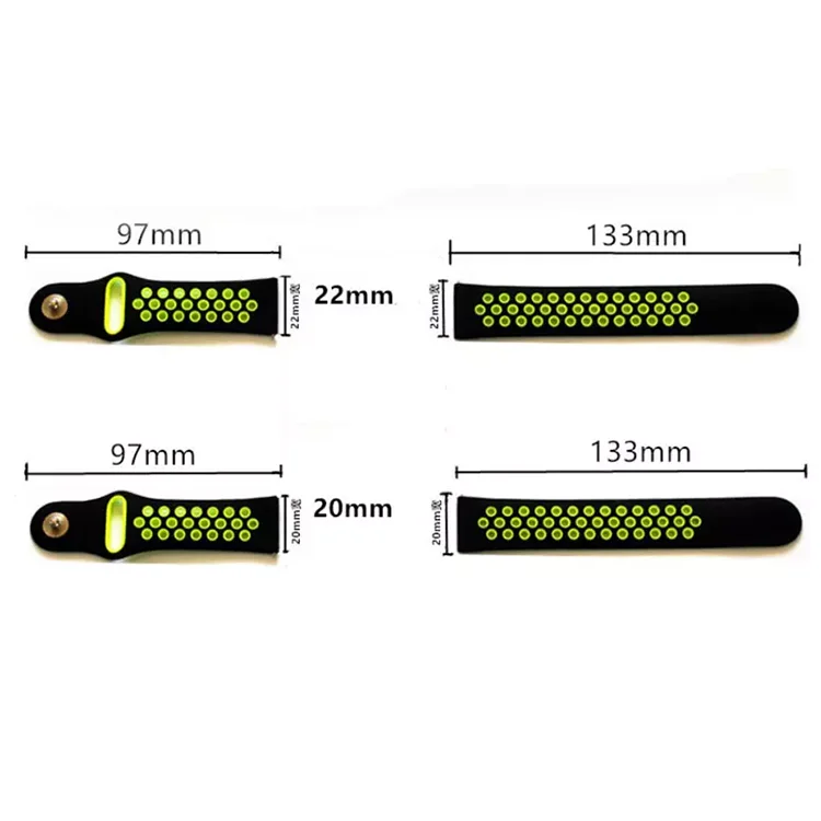Quick Release 20mm 22mm Sport Rubber Watchband Bracelet Silicone Watch Band Strap For Samsung Galaxy Gear Watch