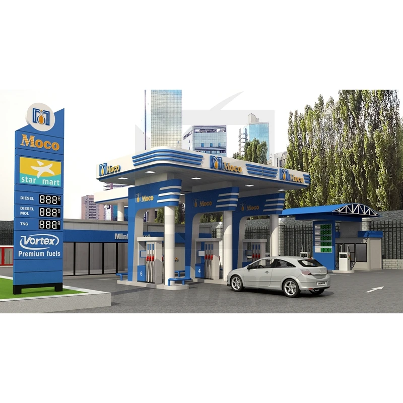 gas station illuminated pylon signs gas station canopy design