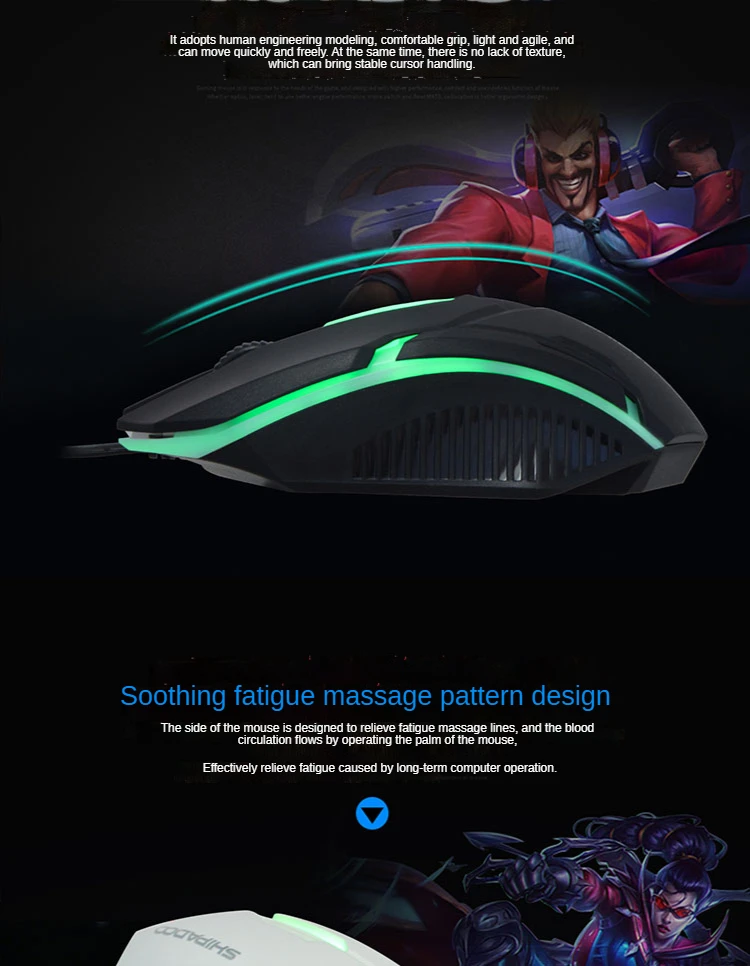Оптовая продажа Deathadder Essential Проводная игровая мышь Мыши 6400 точек/дюйм оптический датчик 5 самостоятельно пуговицы для ноутбука Pc