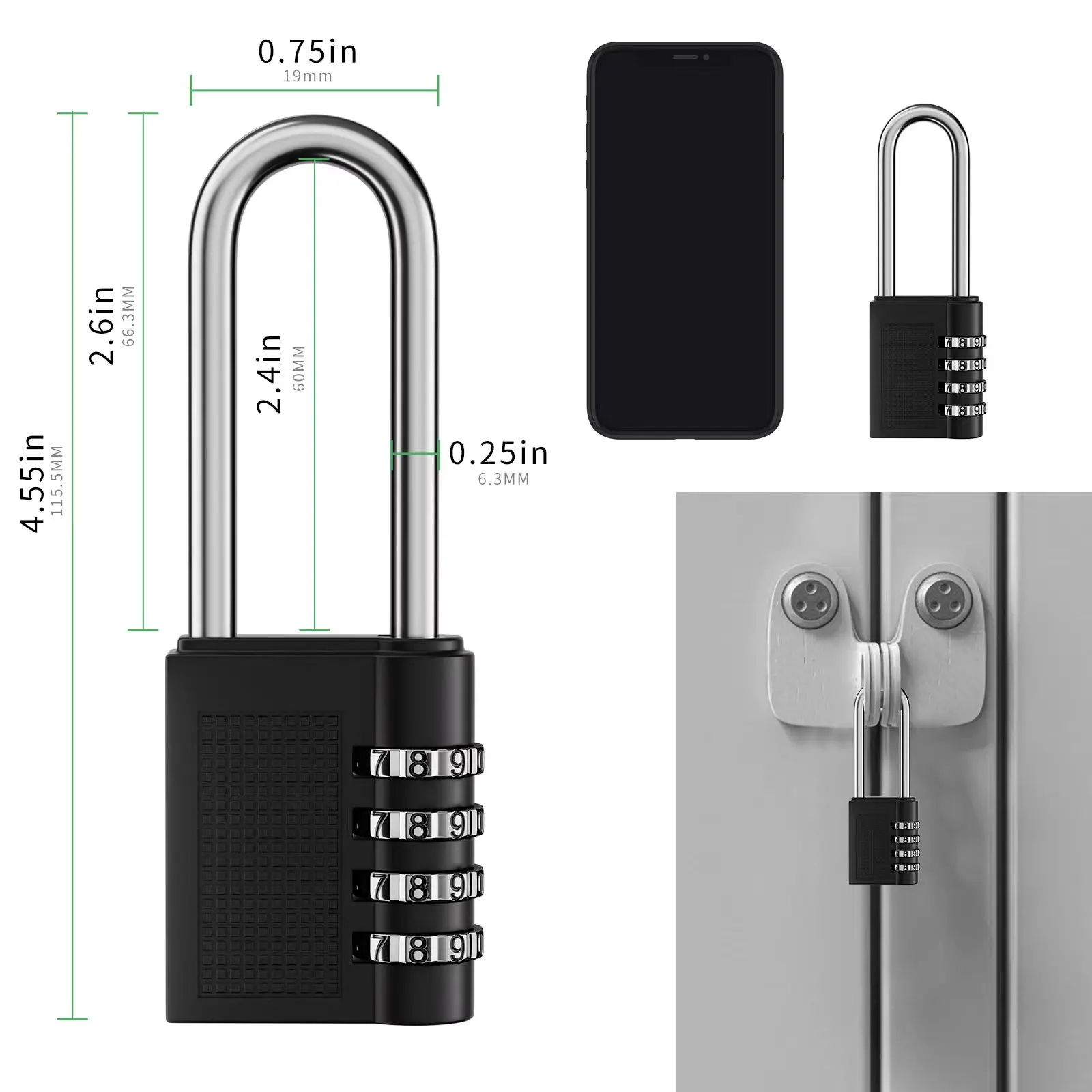 4 Digit Combination Lock Small Digital Lock Number Lock