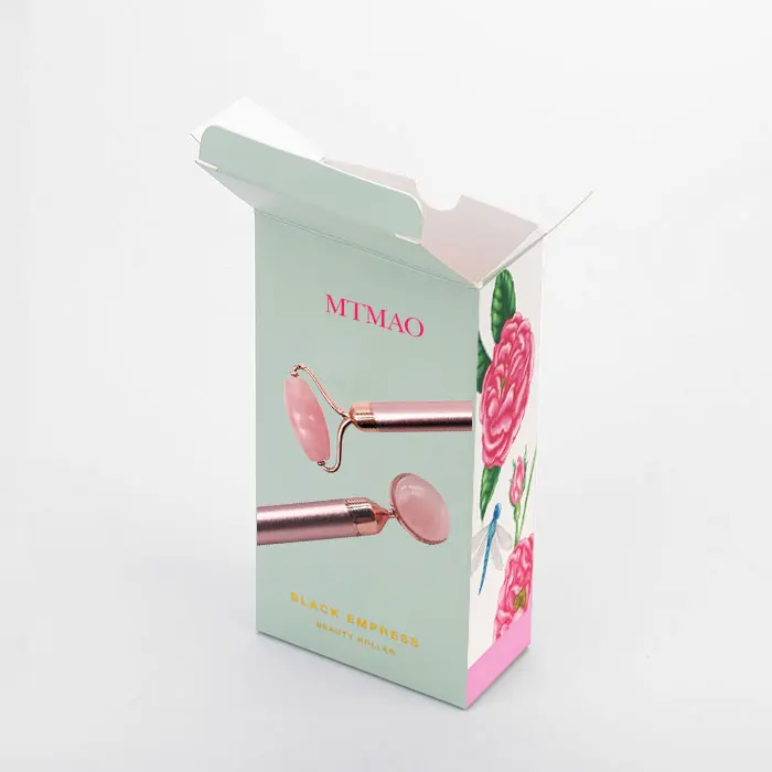 Custom Logo Luxury Pink Face Natural Beauty Jade Roller Gift Set Jewelry Packing Packaging Cardboard Jade Roller Gua Sha Box