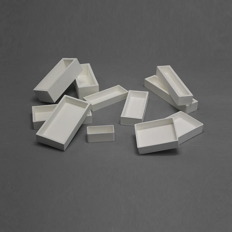 
High Purity 99 Magnesium Oxide Crucible Ark Ceramic Crucible L120*W60*H20mm 