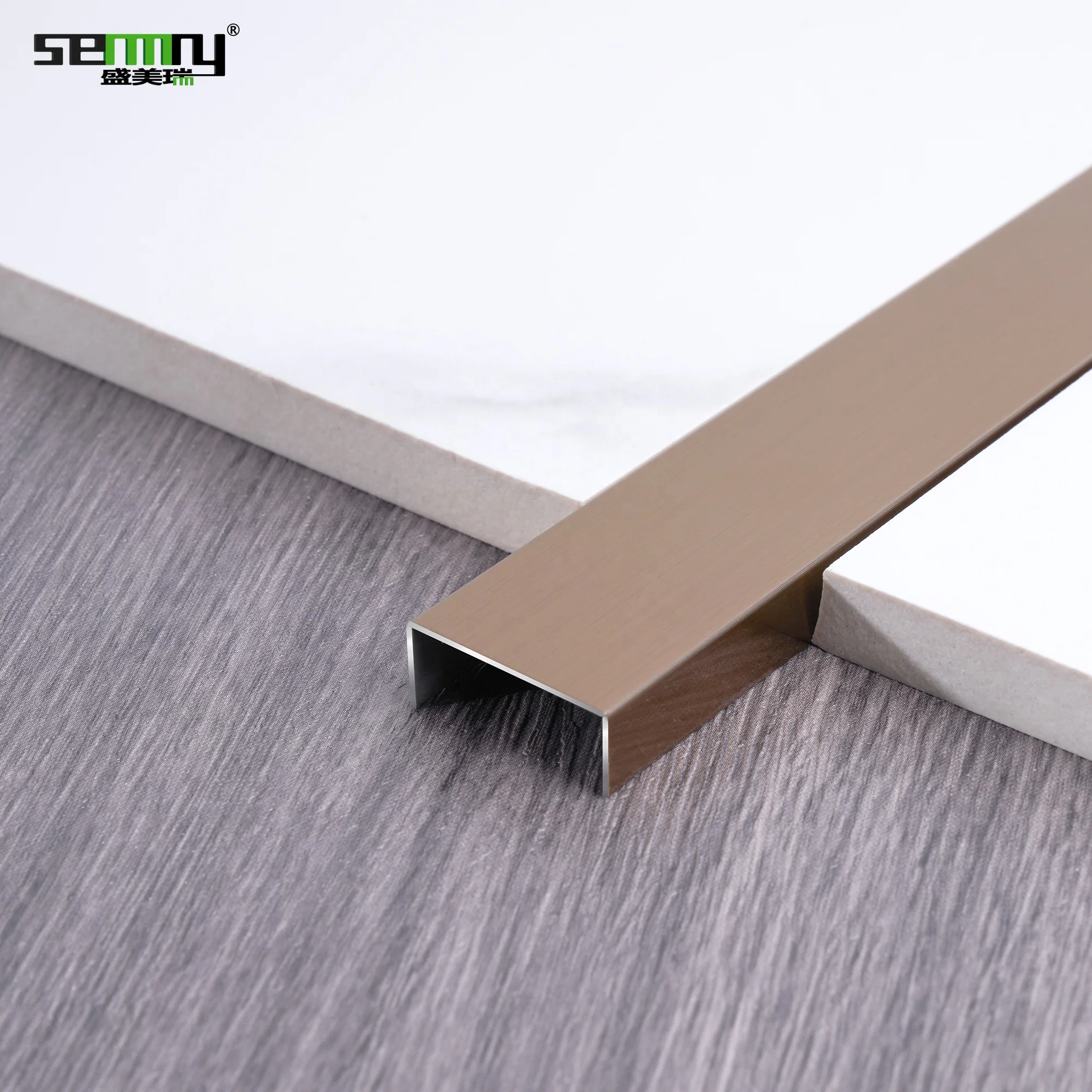 Hot selling hospital bright silver tile trim aluminum tile corner trim metal tile edge trim warranty 5 years