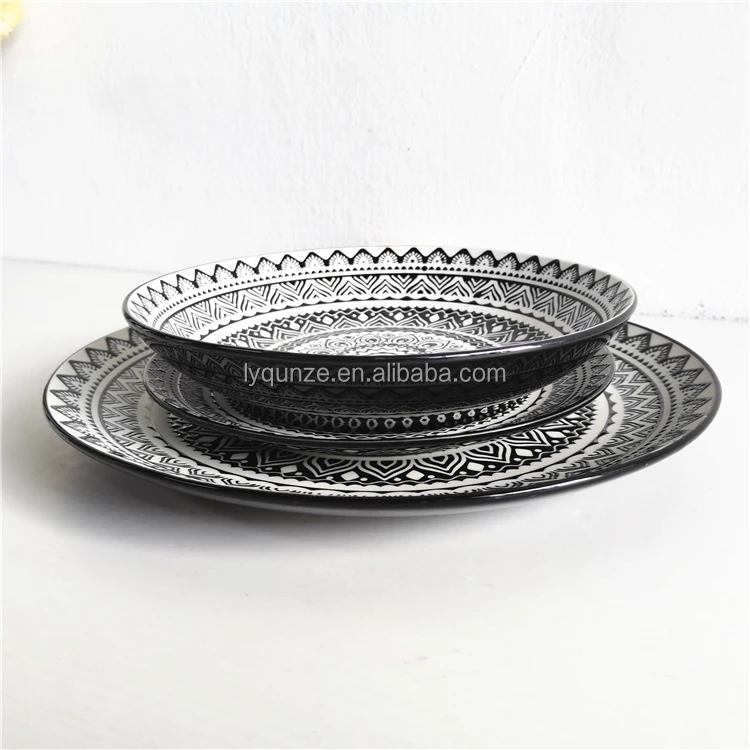 Giant Ramadan Kareem Dinner Set Dinnerware Luxury Porcelain Plates 2021 Party Food Serving Modern Ceramic Plate Dish Sustainable