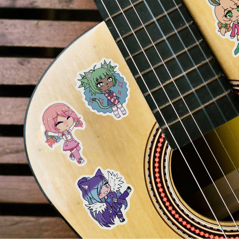 50 шт. Мультяшные милые наклейки Gacha Life для багажа блокнота холодильника декоративные детские игрушки оптовая продажа