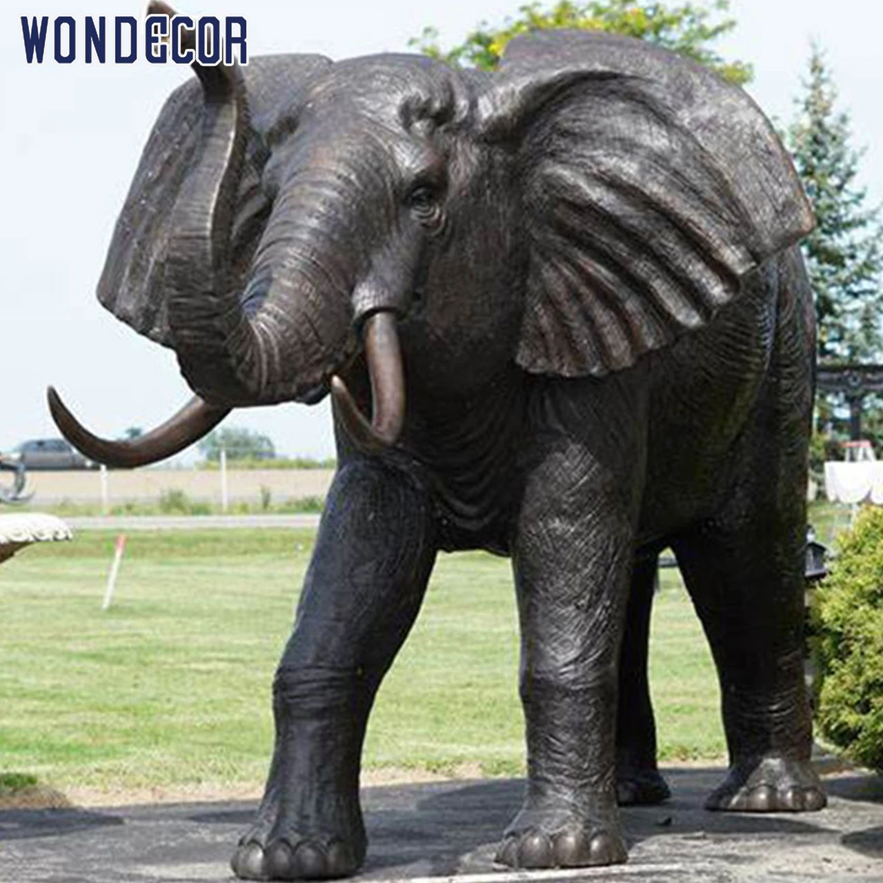 Wondecor Customized modern outdoor large bronze metal bronze elephant statue