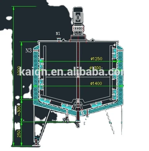 Stainless steel mixing storage tanks with Mixer