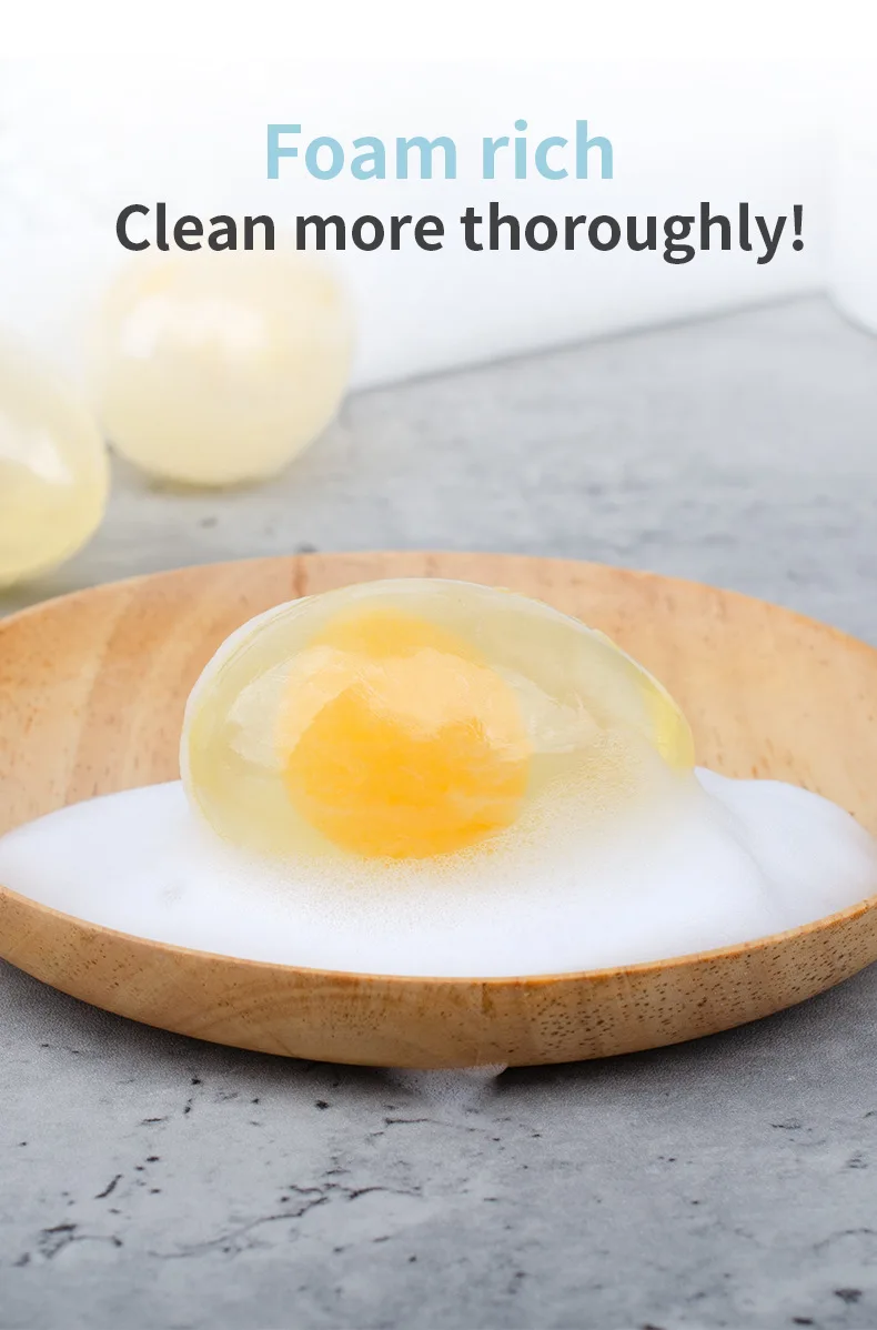 Wholesale New Beauty Organic Handmade Egg Yolk Soap Collagen Anti Acne Soap Gluta Whitening Soap