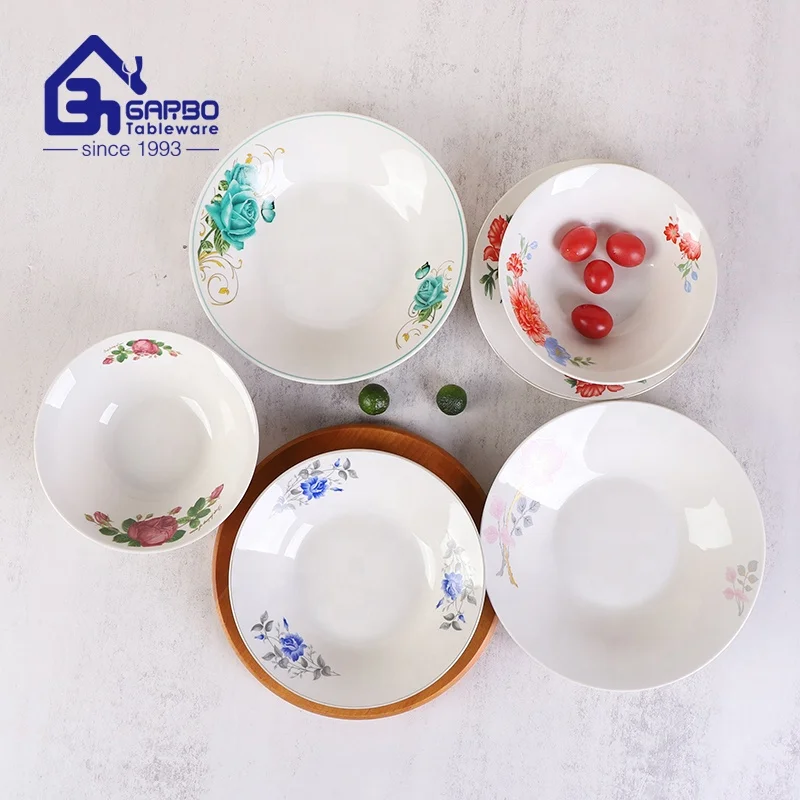 Elegant ceramic tableware dinner set custom heat resistant ceramic plate and porcelain plate set for dinner and Microwave Safe