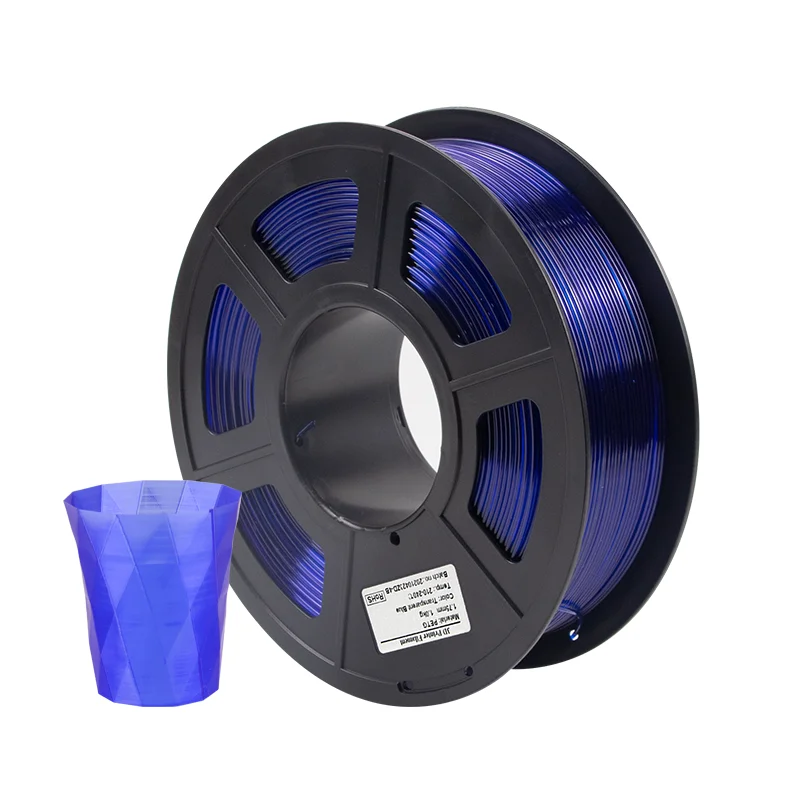 Isanmate pla abs petg laboratory model 3d printer filament petg bleu transparent 1.75mm 1kg