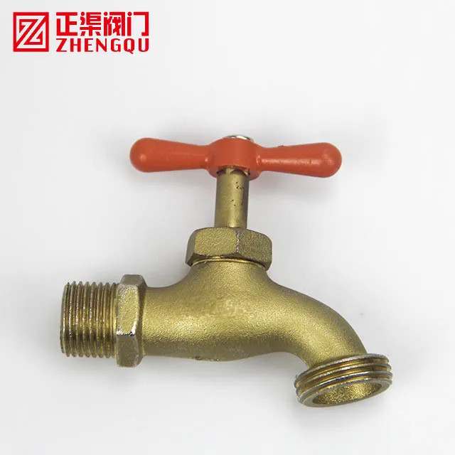 ZHENGQU VALVE China good supplier brass lock cock Hosecock bibcock Brass NPT Thread