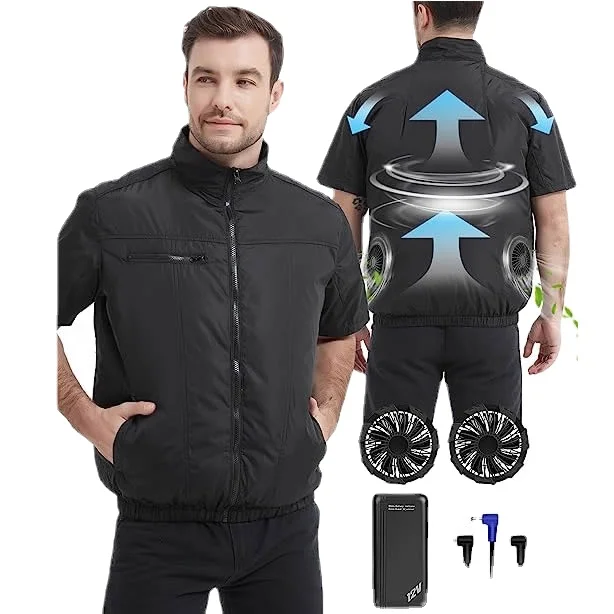 Wearable Air Conditioner Jacket Shirt for Men and Women Battery Powered Cooling Jacket And Cooling Vest for Summer