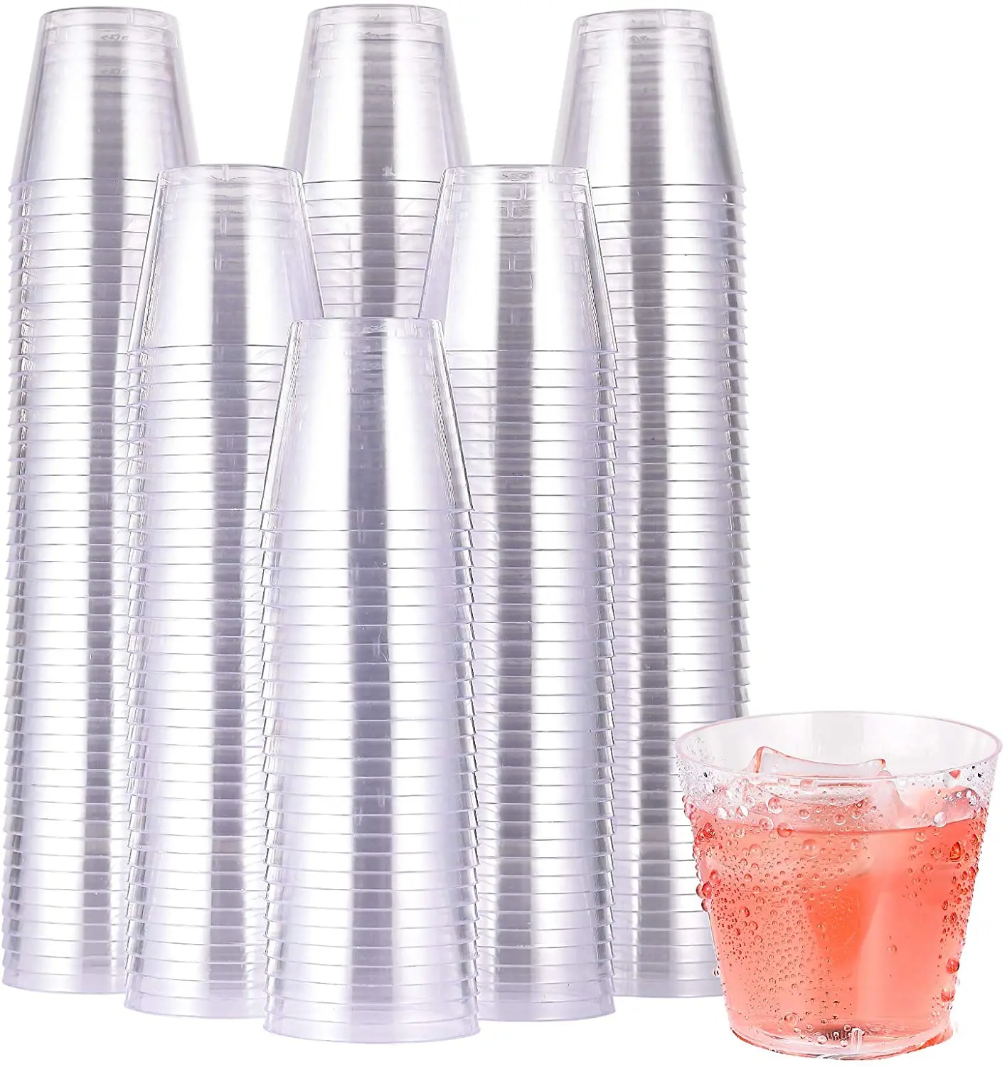 Пластиковые одноразовые стаканы для виски дегустации вина образцов еды Рождества и вечеринок BST 1 унция 30 мл