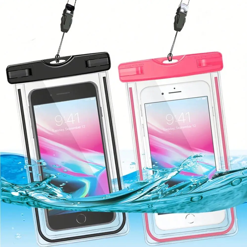 Universal Neck Strap Luminous Ornament for UnderWater Games ProtectIve case Waterproof Phone Pouch Dry Bag