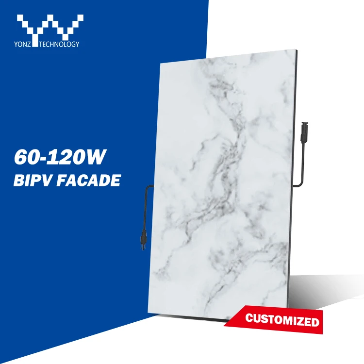 YONZ 120W double glass module transparent bipv solar panel glass facade for building