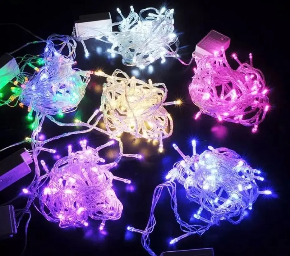 110 /220 V для улицы LED струнные лампы шары гирлянда 10-100 м водонепроницаемый Фея Света на Рождество праздничное платье свадьбу праздник садовые украшения