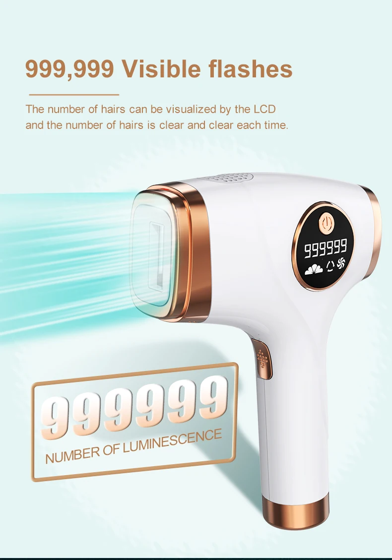 Portable Handheld Hair Removal Device 500000 Flashes Light Painless Hair Removal Machine Ice Cool Ipl Hair Removal Device