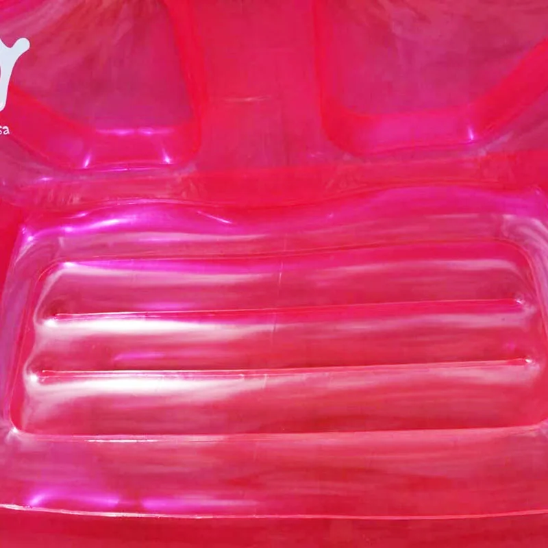 OEM Inflatable Clear Pink Double Person Sofa Blow UP Chairs Portable Camping Yard Couchs Inflatable Patio Furniture