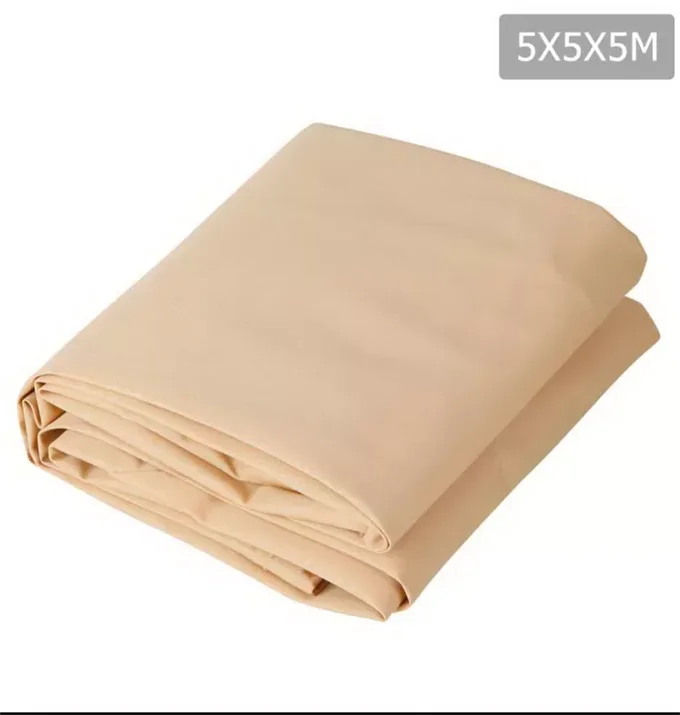 UV block sunshade for outdoor square beige sun shade sail