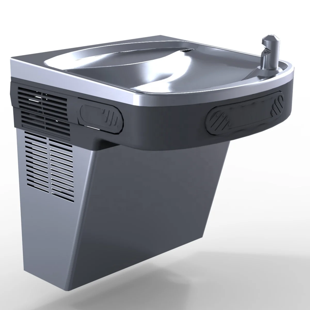 Stainless Steel Wall Mounted Cold Drinking Fountain for School, Drinking water fountain
