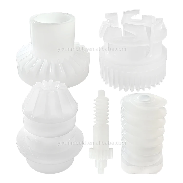 Steel Transmission Pinion Shaft with Nylon Plastic Gear Industrial Gear Injection Molding System Polished Part Mold Maker