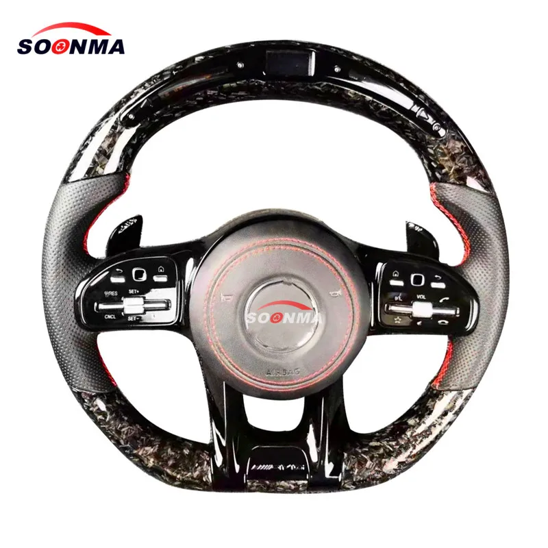 Amg Fit For Mercedes-benz W204 W205 W211 Amg Gle Cla Led Smart Carbon Fiber Steering Wheel