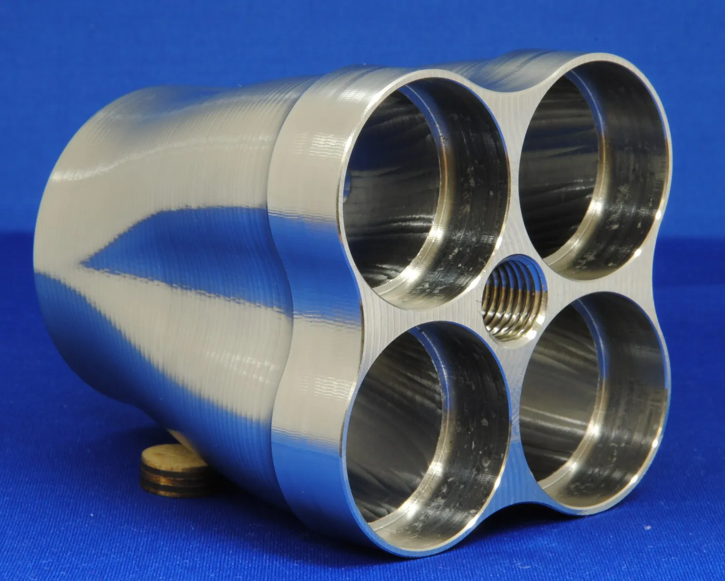 China custom made 5 axle CNC machining aluminum alloy 6061 turbo exhaust merge billet collector