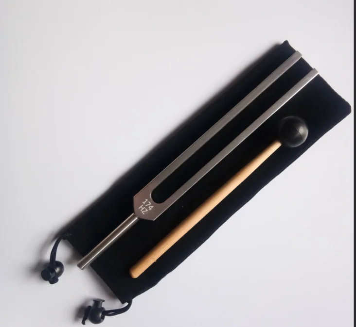 Set of 7 Aluminum Alloy ENT Chakra Tuning Forks New Sound Healing 128HZ 256HZ 512HZ 1024HZ 2048HZ Manual Power Source