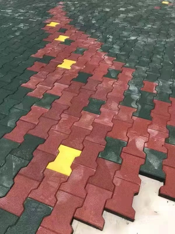 Переплетенная резиновая напольная плитка в форме собачьей кости для игровых площадок и садовых дорожек доступны индивидуальные услуги по резке формовке