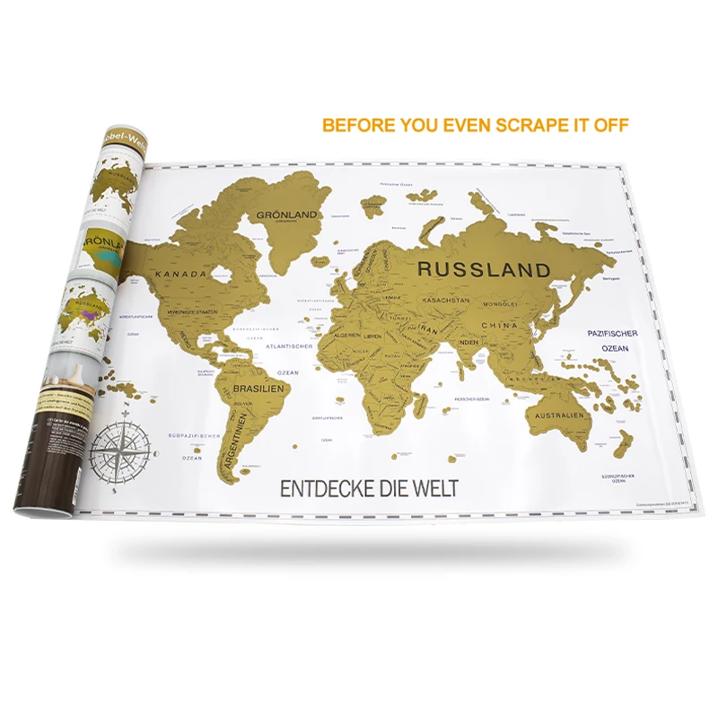 Hidden Map Scratch World Map Travel Poster Travel Map Scratch Off  Unique Gift For Travelers Educational Birthday Present