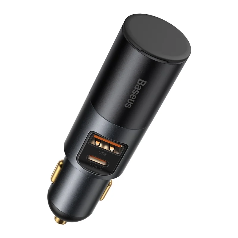 Baseus Share Together Cigarette Lighter Expansion Port U+C 120W HUB Fast Car Charger