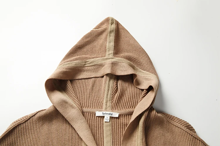 2022 New Design China Manufacturer Knitted Hooded Cardigans Sweater Oversize Loose Gradient Sweaters For Women