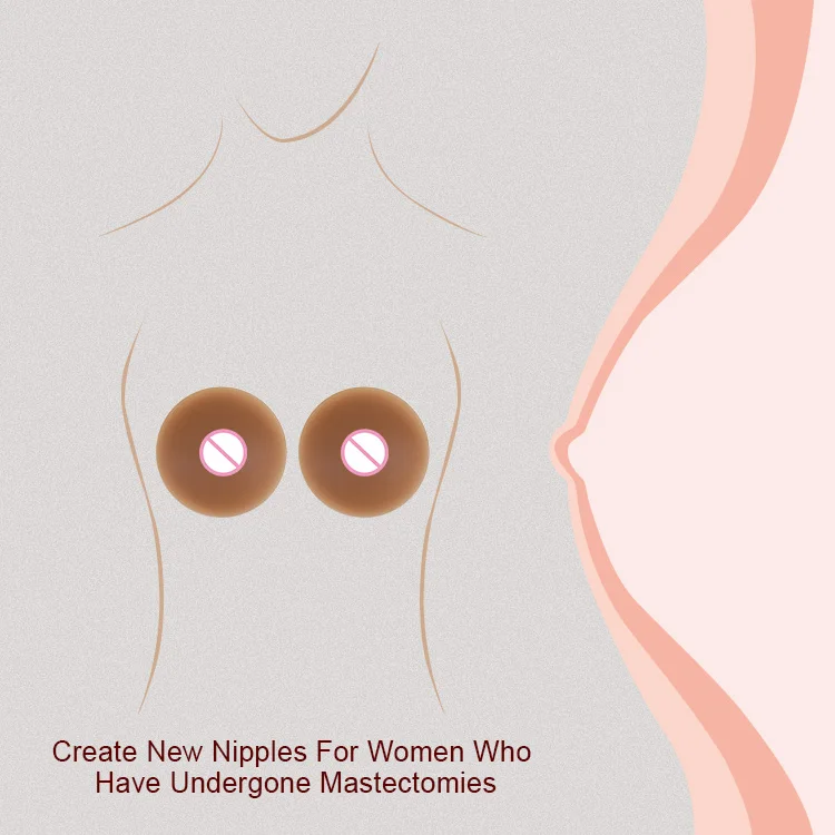 Sexy Silicone Attachable Nipple Pasties Covers breast pad Cosplay show nipple ring pasty for Crossdresser Breast Forms