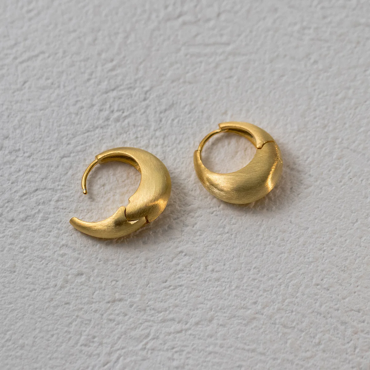 fashion jewelry 925 sterling silver chunky statement earrings heavy water drop U shape gold plated hoop earrings women luxury