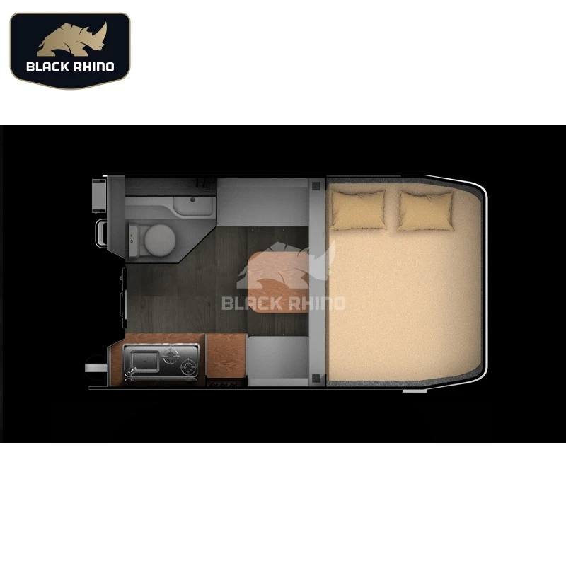 Fibreglass slide on offroad pick up truck bed camper stainless steel camper