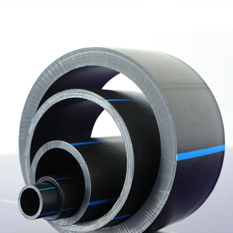 JuBo HDPE черная пластиковая водосточная труба, водопроводная труба для орошения OME