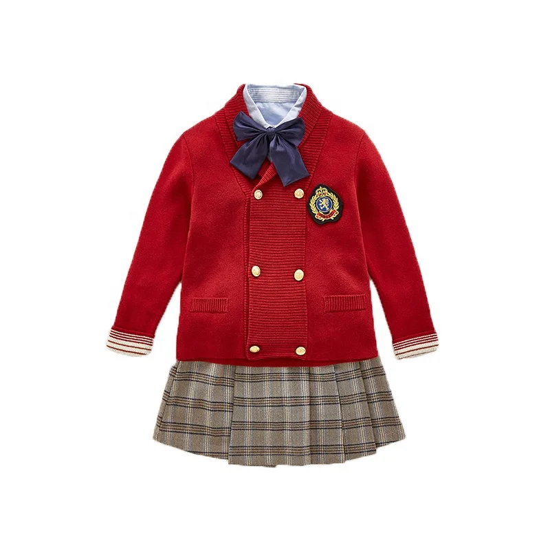 1set accept autumn winter sweater+skirts/pants european style boys and girls high students college school uniform Design