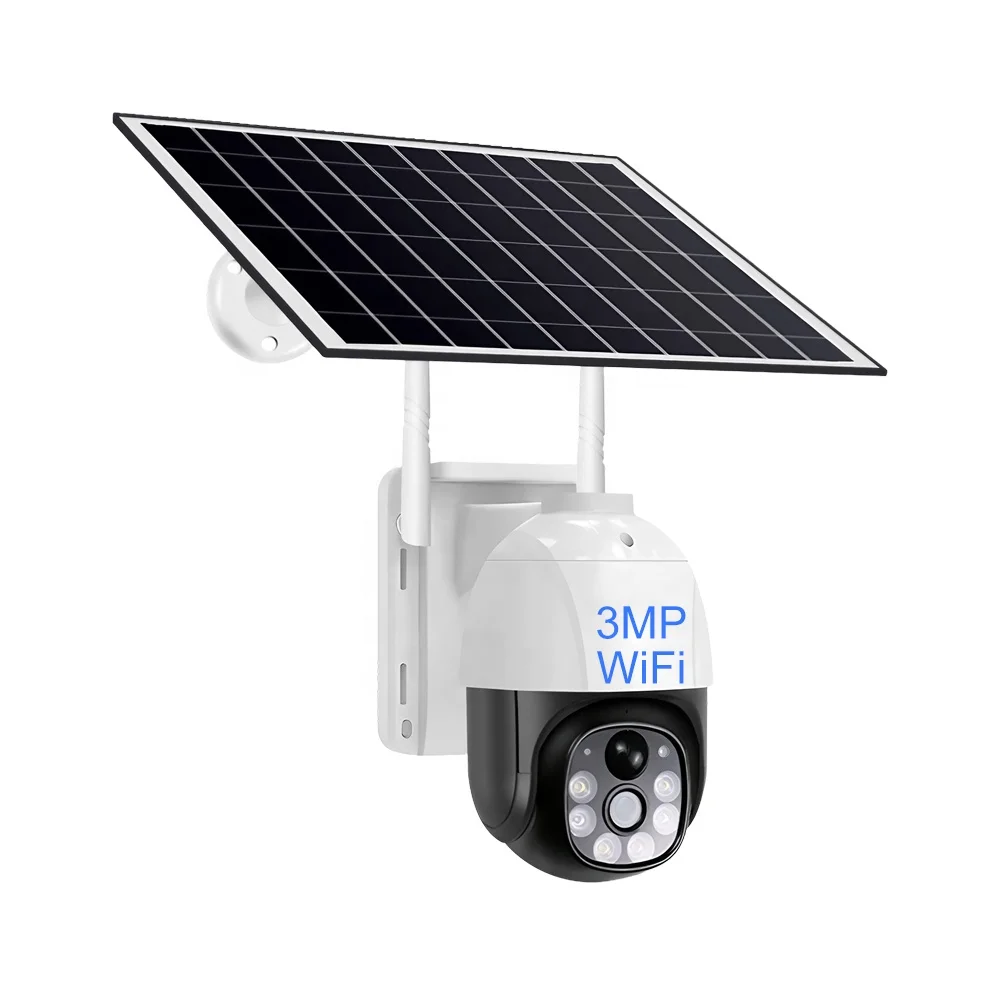 V380 Pro Two-way Audio 3MP outdoor Wireless Solar WiFi Security Camera with Solar Battery Powered for Home Surveillance