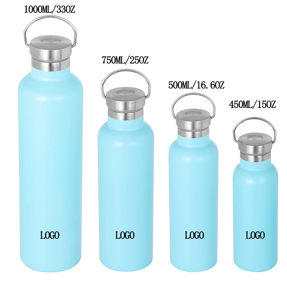 Двойная стенка, лучшая вакуумная Изолированная бутылка для воды из нержавеющей стали, металлическая вакуумная фляжка из нержавеющей стали, Спортивная бутылка для воды