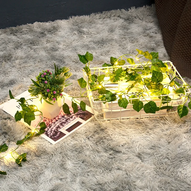 
30 LED Copper Wire String light 8 mode Small leaf rattan Decorative lights with usb remote control 
