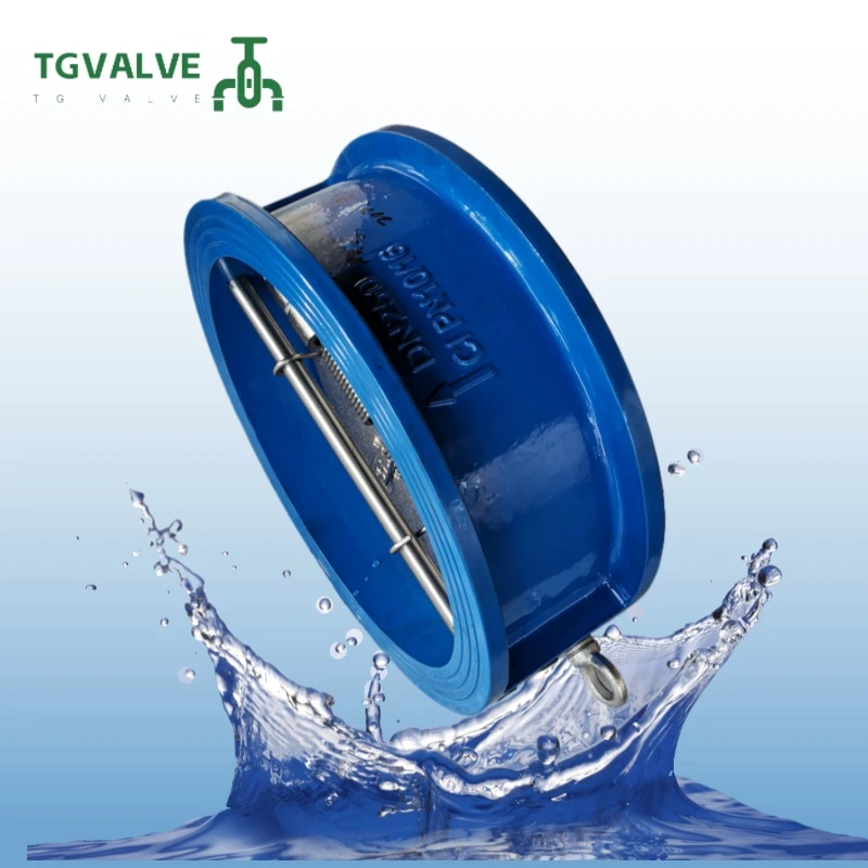 Custom Ductile Iron Wafer Type Double Disc Butterfly Check Valve