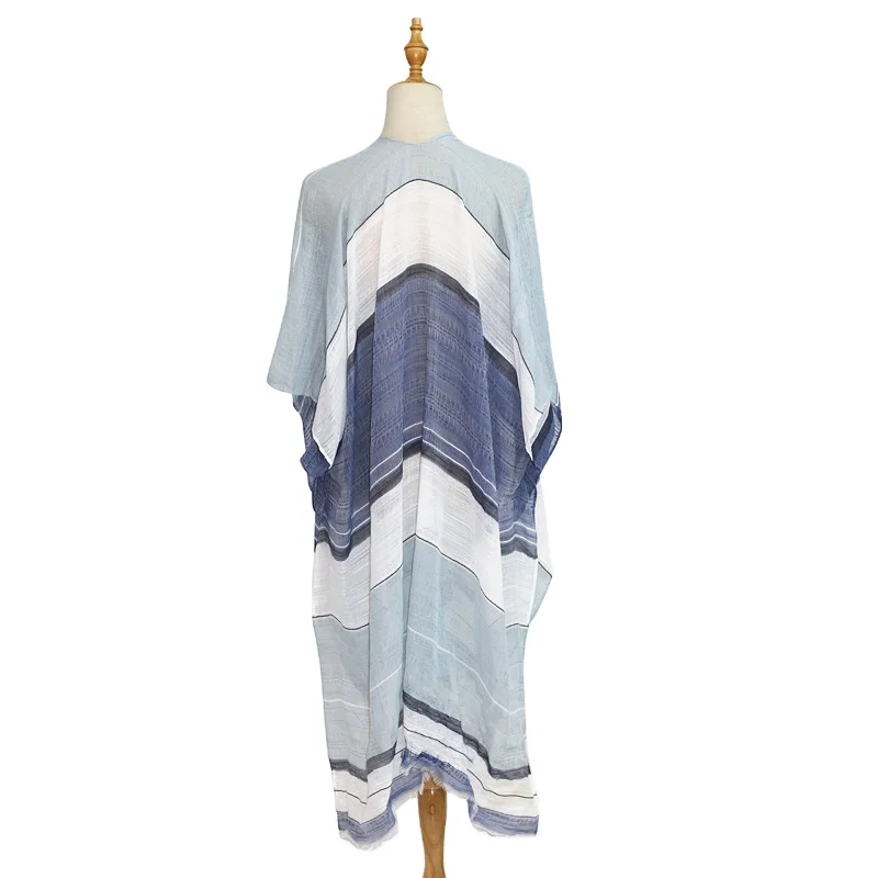 Summer Thin Cotton Linen Sunscreen Silk Travel Beach Towel Pompom Latest Design Cotton Scarf Shawls