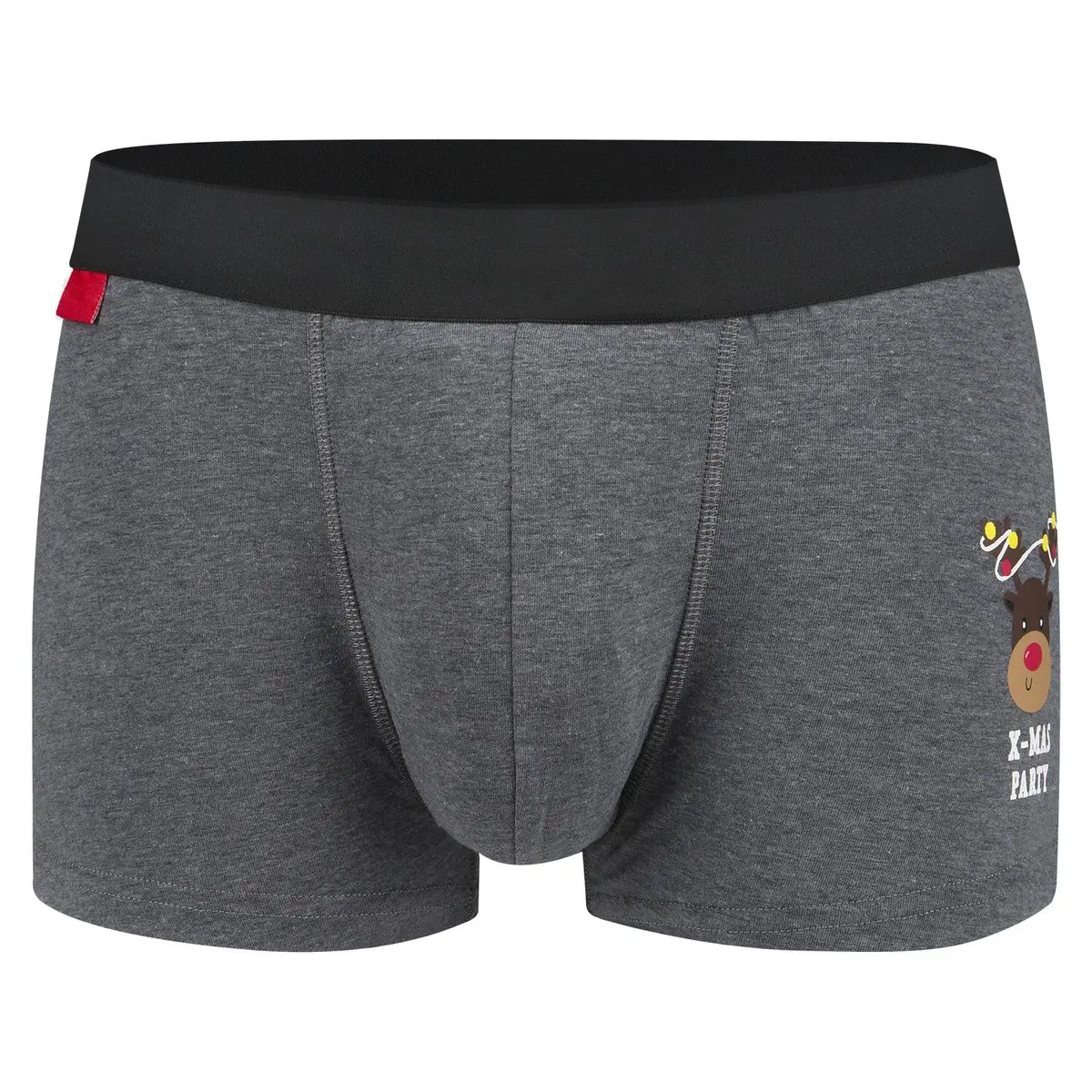 Custom Fashion Christmas men Underwear Soft boys Boxer Briefs Daily Wear Quick Dry Solid Lovely with XMS Socks